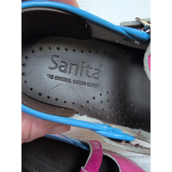 9.5T Sanita Dana Mary Jane Pink Clogs - Picture 7 of 10